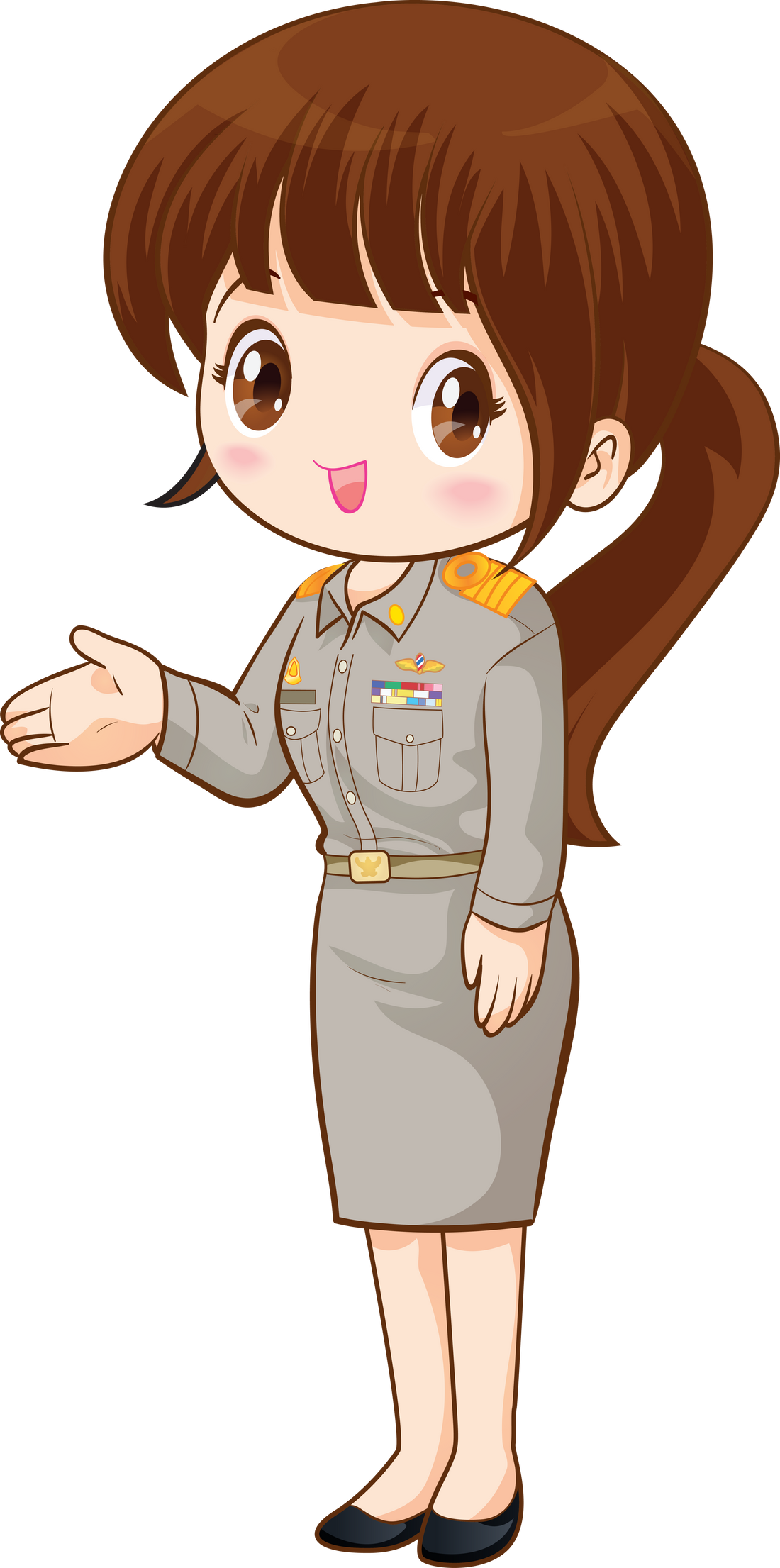Thai Government Officer character in welcome and sawasdee