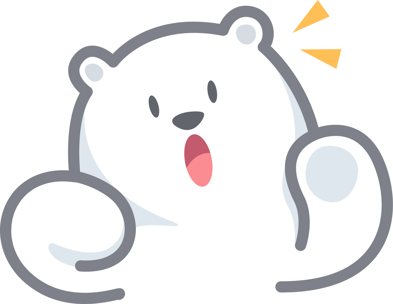 bear white, cute bear, cartoon bear sticker